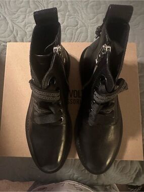 Zadig & Voltaire Black Leather Ankle Boots
